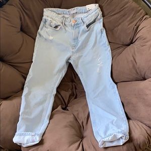ZARA mom fit jeans light wash